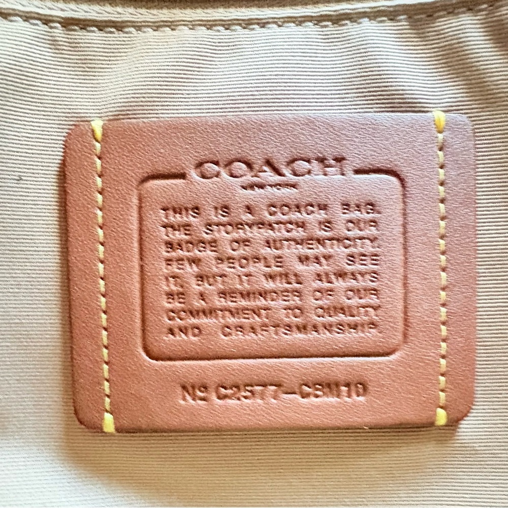 Coach Smith Tote Bag Shoulder Crossbody Bag Pebble Leather Webbing “Read” - Picture 8 of 16